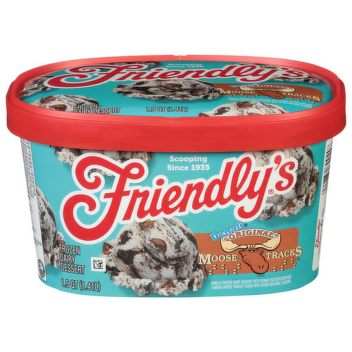 Friendly's Frozen Dairy Dessert, Denali Original Moose Tracks