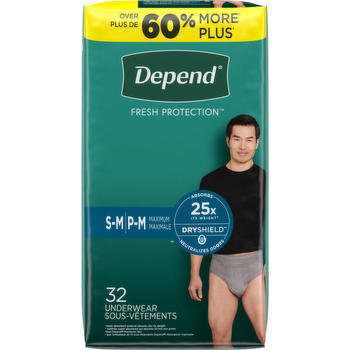 Depend Underwear, Maximum Absorbency, Small, 3 Colors « Discount