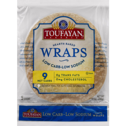 Toufayan Wraps, Low Carb-Low Sodium