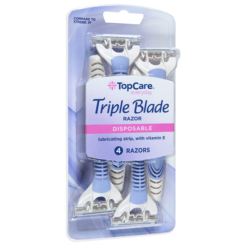 TopCare Razors, Disposable, Triple Blade