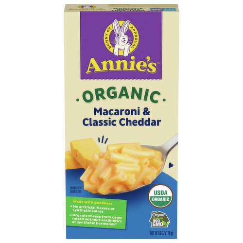 Annie's Macaroni & Classic Cheddar, Organic