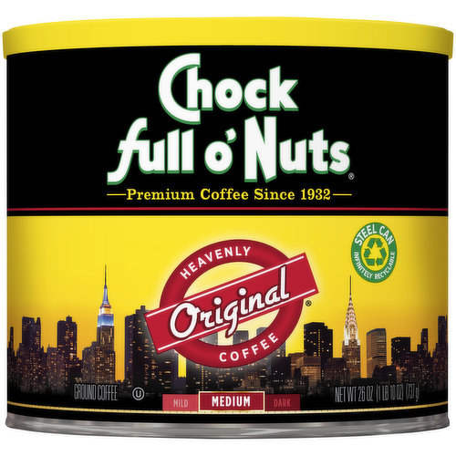 Chock Full O Nuts Heavenly Coffee Original Medium Roast Ground Coffee