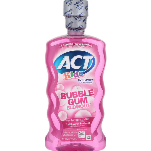 Act Fluoride Rinse, Anticavity, Bubble Gum Blowout