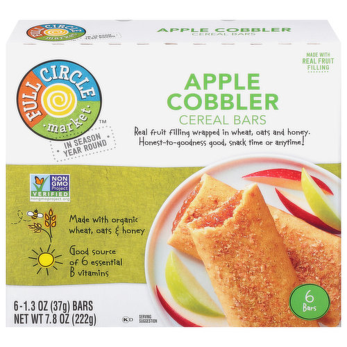 Full Circle Market Cereal Bars, Apple Cobbler