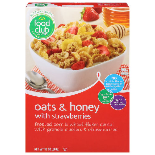 Food Club Cereal, Oats & Honey with Strawberries