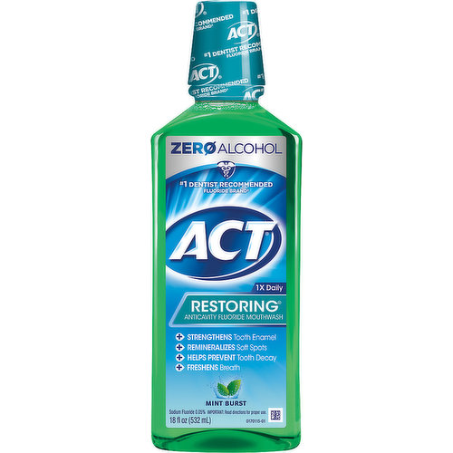 ACT Mouthwash, Anticavity Fluoride, Mint Burst