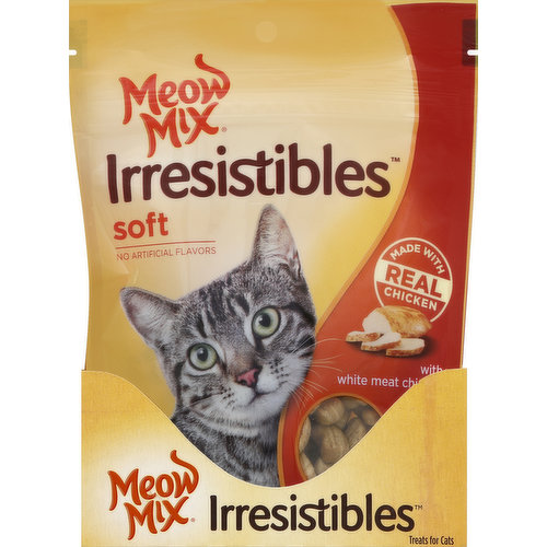 Meow Mix Treats for Cats, with White Meat Chicken, Soft