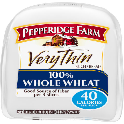 Pepperidge Farm Bread, Sliced, 100 Whole Wheat, Very Thin