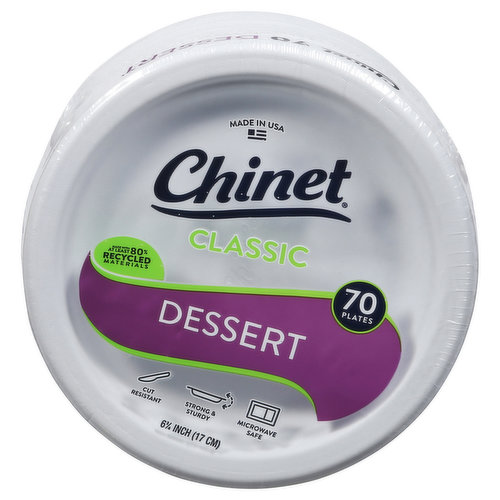 Chinet Plates, Dessert, Classic