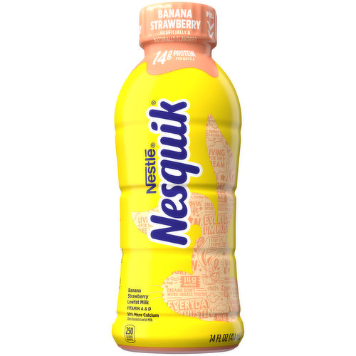 Nesquik Banana Strawberry Lowfat Milk