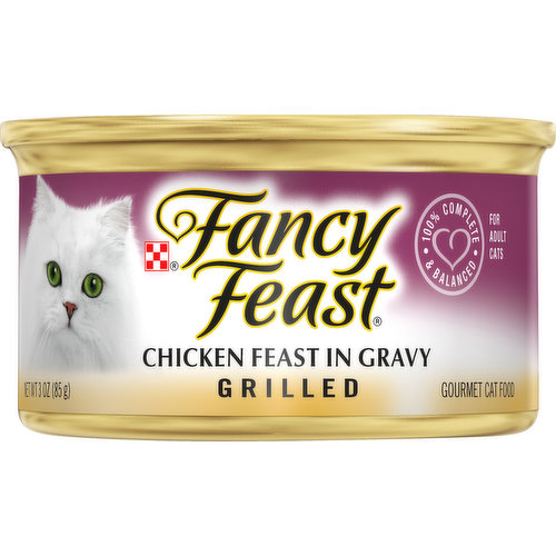 Fancy Feast Cat Food, Gourmet, Grilled, Chicken Feast In Gravy