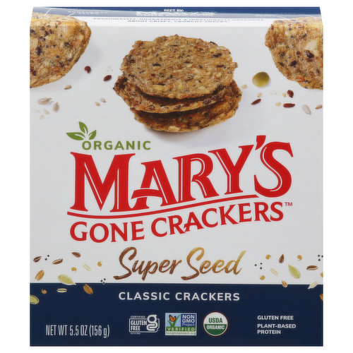 Mary's Gone Crackers Crackers, Organic, Classic, Super Seed