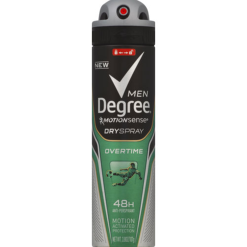 Degree Anti-Perspirant, Dry Spray, Overtime