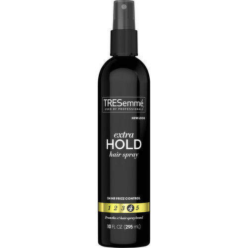 Humidity is good for your hair, said no one ever. When it comes to supreme all-day hold, use TRESemmé Extra Hold Non Aerosol Hair Spray for an end look with no stiffness, no flaking, and no frizz—even on humid days. With supreme holding power, our Extra Hold Non-Aerosol Hair Spray dries fast and contains locking polymers designed to resist humidity and fasten your look all-day. No flakes, frizz or flyaways. Just beautiful hairstyles held perfectly in place for all 24 hours. How to use this Extra Hold hair spray? Step 1: Create your style with your favorite TRESemmé shampoo, conditioner, and hair styling products. Step 2: Spray section by section, 10-12 inches away from finished style. Step 3: Flip hair upside down and spray all over finished style to hold body and fullness. Step 4: For stronger hold, layer more of the hair styling spray exactly where you want more control. We've always understood that style is more than a look: it's a part of you. With our professional quality hair care, a world of style possibilities is yours to achieve. Every choice we make at TRESemmé, from the values we promote—such as not testing on animals and being PETA approved—to the stylists we work with, down to the carefully selected ingredients we use, are made with intention and inspired by the latest trends and style. Because 70 years on, we believe in the power of style. So tell your story, land that job, make your mark –and achieve your aspirations with confidence. With TRESemmé, your style can match your ambition.
