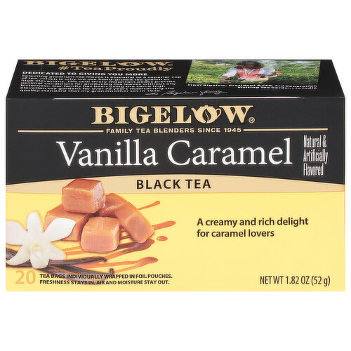 Bigelow Black Tea, Vanilla Caramel, Tea Bags