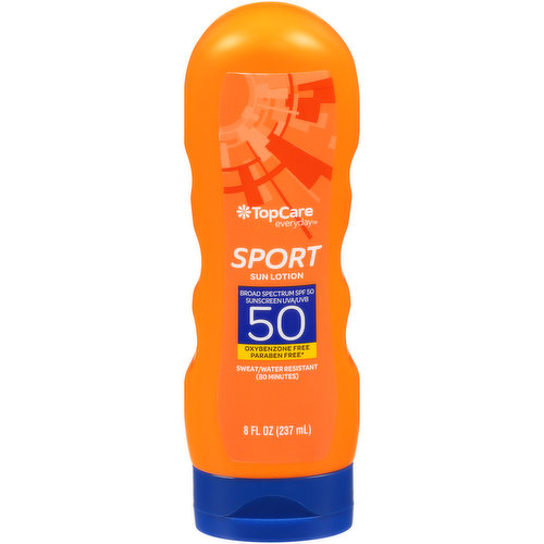 TopCare Sport Sweat/Water Resistant Uva/Uvb Broad Spectrum Spf 50 Sunscreen Sun Lotion