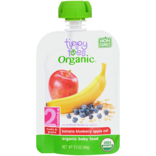 Tippy Toes Banana Blueberry Apple Oat Organic Baby Food