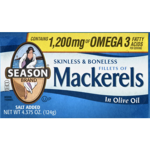 Season Mackerels, Fillets, in Olive Oil