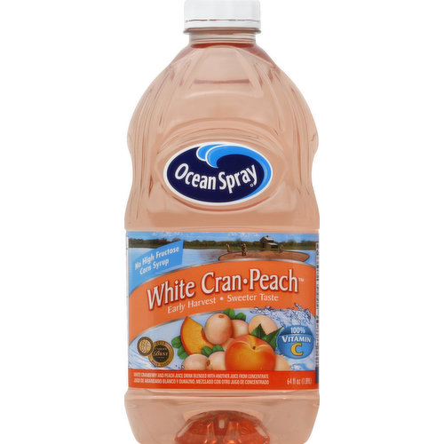 Ocean Spray Juice Drink, White Cran-Peach