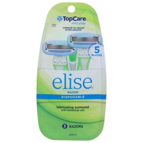 TopCare Razors, Disposable, Elise, 5 Blades