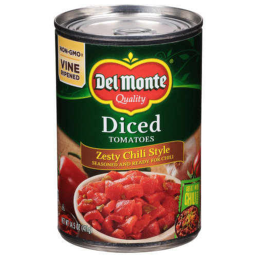 Del Monte Tomatoes, Zesty Chili Style, Diced
