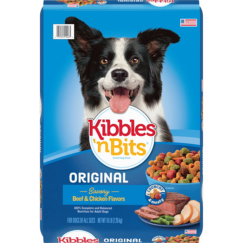 Kibbles 'n Bits Dog Food, Savory Beef & Chicken Flavors, Original