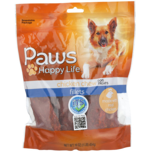 Paws Happy Life Chicken Chew Fillets Dog Treats