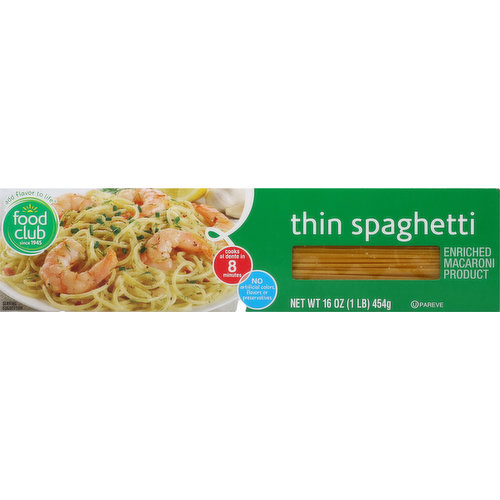Food Club Spaghetti, Thin