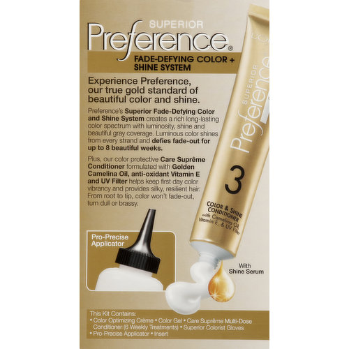 Superior Preference Permanent Color, With Shine Serum, Warmer