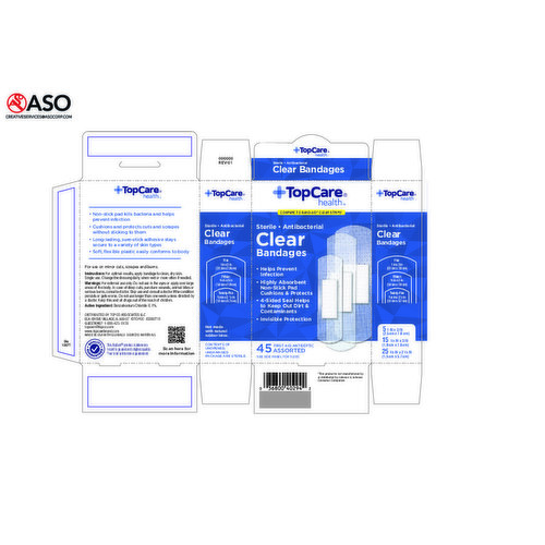TopCare Bandages, Clear, Assorted