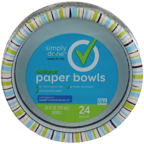 Simply Done Paper Bowls, Designer