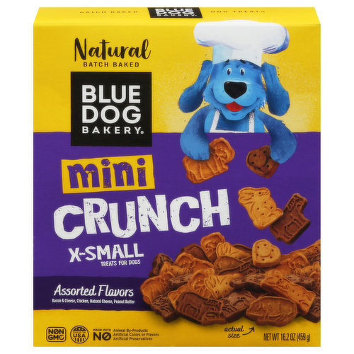 Blue Dog Bakery Treats for Dogs, Assorted Flavors, Crunch, Mini, X-Small