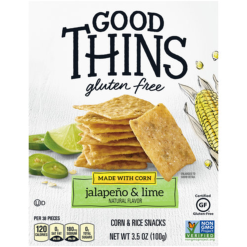 Good Thins Gluten Free Jalapeno & Lime Corn & Rice Snacks
