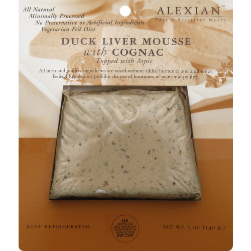 Alexian Mousse, Duck Liver with Cognac