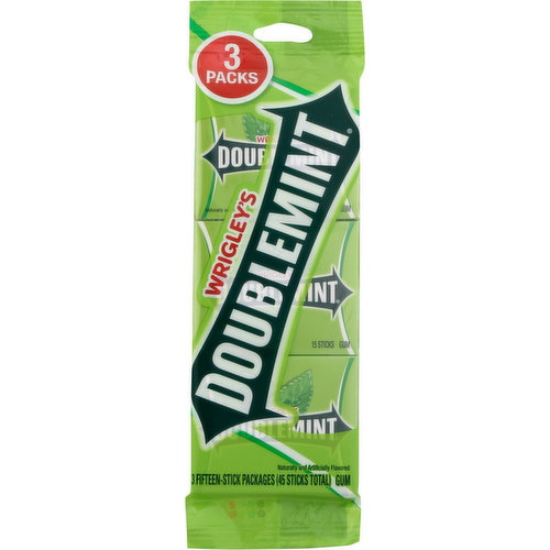 Doublemint Gum, 3 Pack