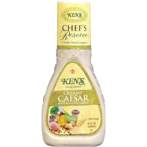 Ken's Steak House Dressing, Creamy Caesar with Roasted Garlic