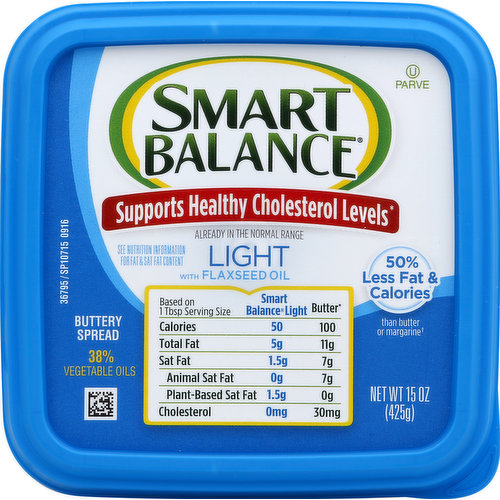Smart Balance Buttery Spread, Light, with Flaxseed Oil