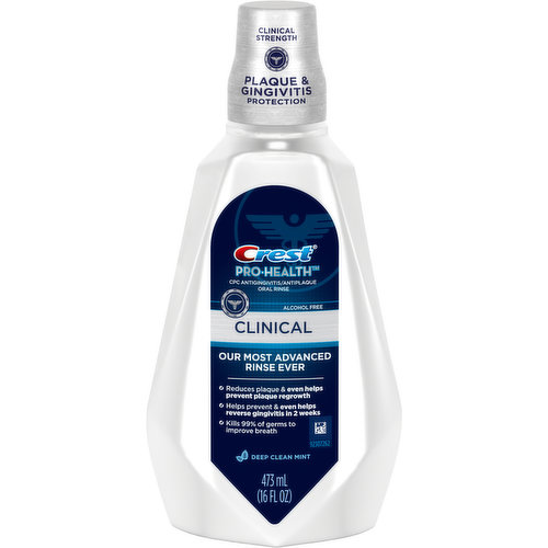 Crest Oral Rinse, Clinical, Deep Clean Mint