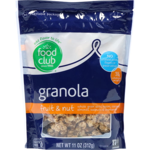 Food Club Granola, Fruit & Nut