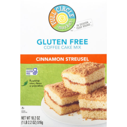 Full Circle Market Coffee Cake Mix, Gluten Free, Cinnamon Streusel