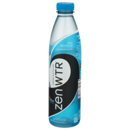 Zen Wtr Alkaline Water, Vapor Distilled, 9.5 pH