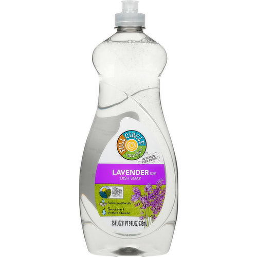 In season year round. Safe for sensitive skin. Free of dyes & synthetic fragrances. Quality Guaranteed: If for any reason you're not satisfied, we'll give you a full refund. USDA Certified biobased product. Product 95%. www.fullcirclemarketbrand.com. Scan for more information or call 1-888-423-0139. For more ingredient information, visit smartlabel.org. Please recycle. Bottle made with 100% post-consumer recycled plastic. Not tested on animals.
