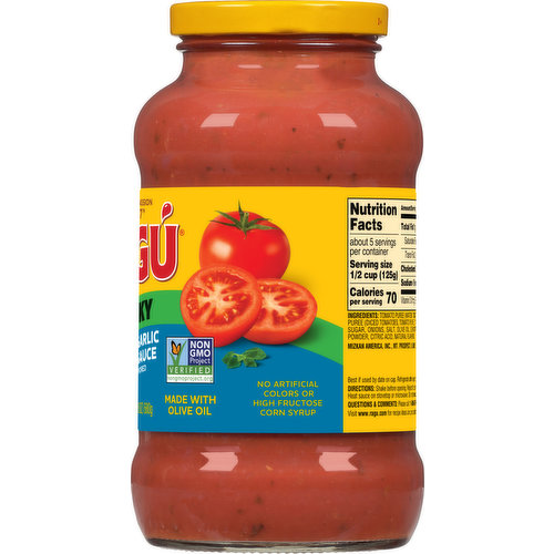 Ragu Sauce, Chunky, Tomato, Garlic & Onion