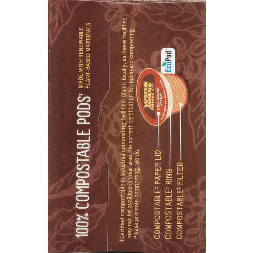 Wide Awake Coffee Co. Coffee, Mild, Wide Awake Blend, Single Serve Pods