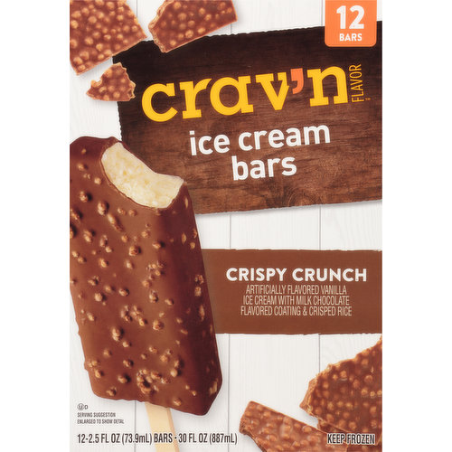 Crav'n Flavor Ice Cream Bars, Crispy Crunch