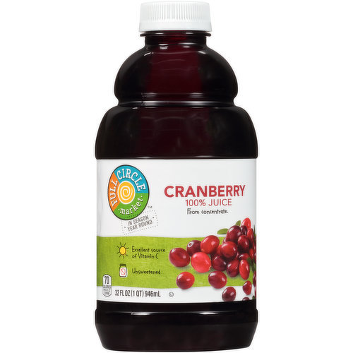 Full Circle Market 100% Cranberry Juice From Concentrate