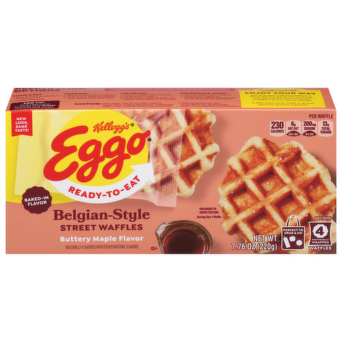 Eggo Waffles, Buttery Maple Flavor, Belgian-Style