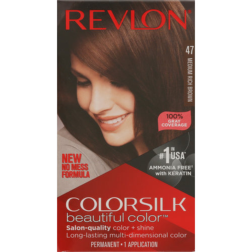 Revlon Permanent Hair Color, Medium Rich Brown 47