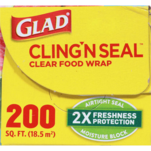Glad Food Wrap, Clear, 200 Square Feet