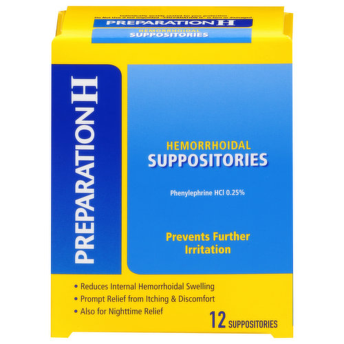 Preparation H Hemorrhoidal Suppositories